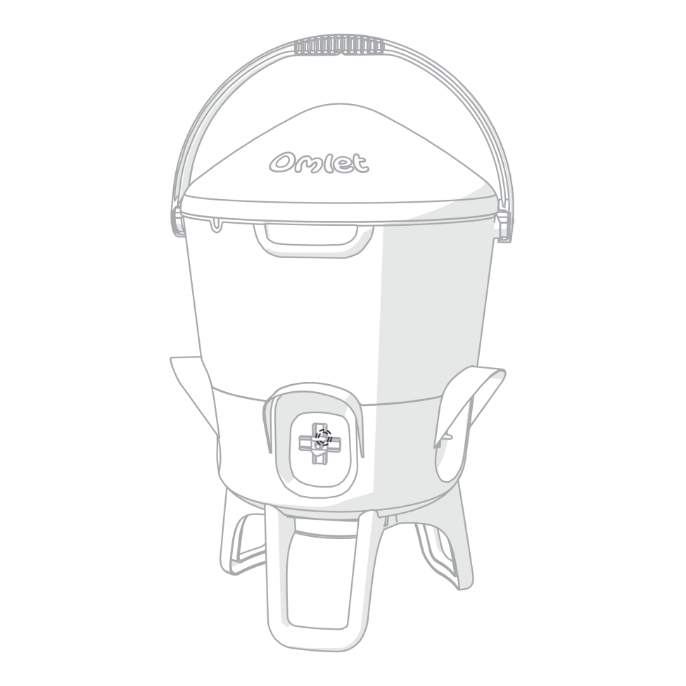 Chicken waterer cup and nipple seals on the chicken waterer