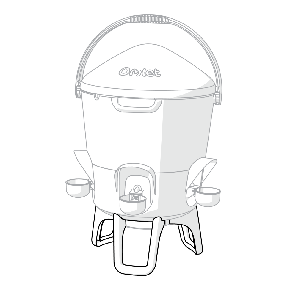 Chicken Waterer Stand Legs on the Chicken Waterer