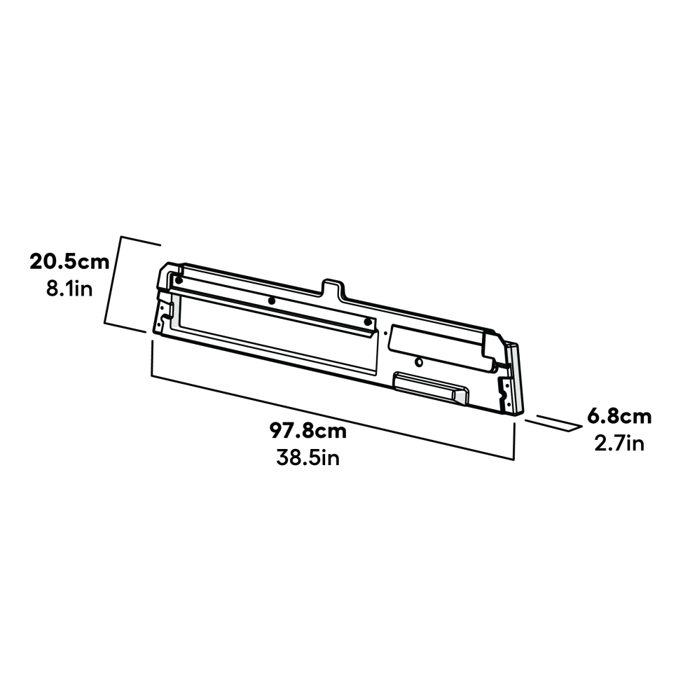 Cube mk2 back bar assembly chicken dimensions (064.0007)