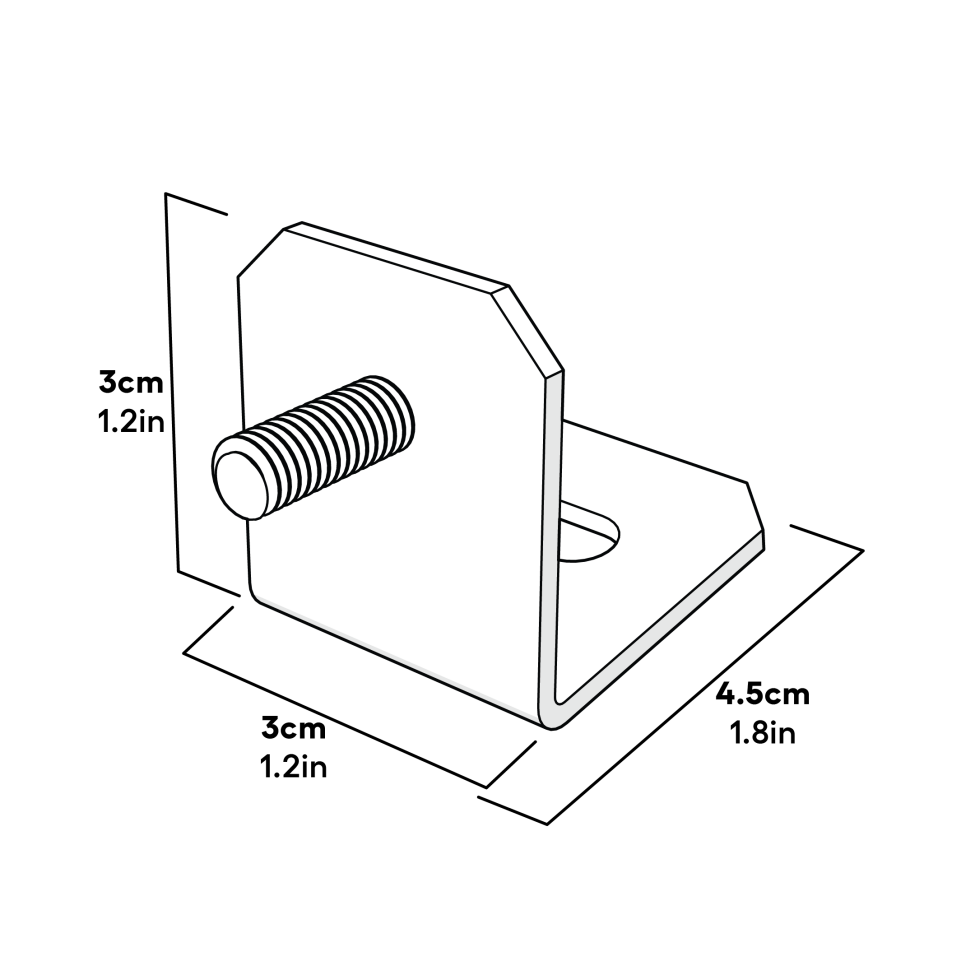 Cube mk2 bracket side panel to frame dimensions (064.1022)