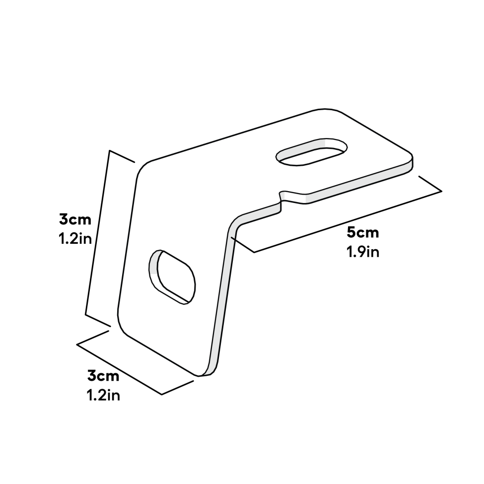 Cube Mk2 Bracket Side Panel to Roof Dimensions (064.1023)