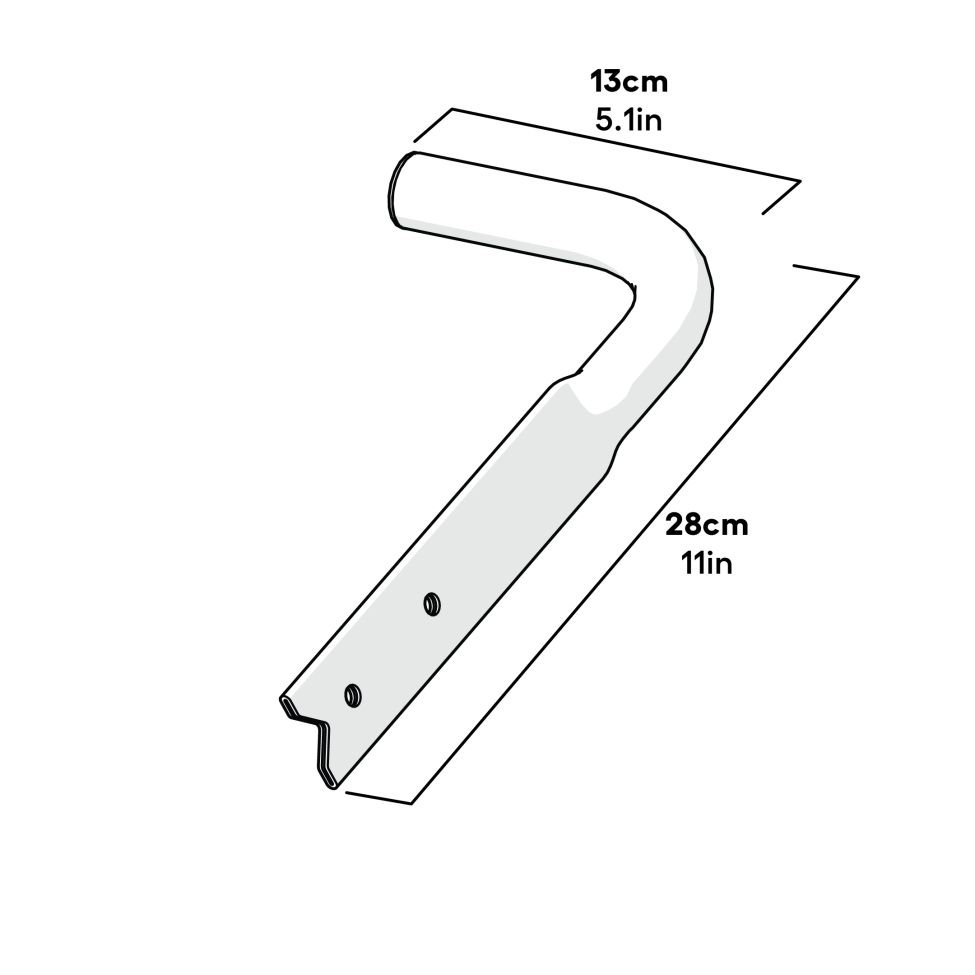 Cube Mk2 Foot Pedal Assembly Left Dimensions (064.0069)