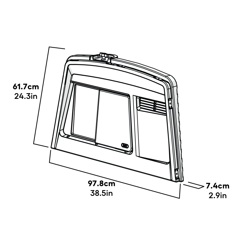 Cube mk2 voorpaneelpaneel - groene afmetingen (064.0003)