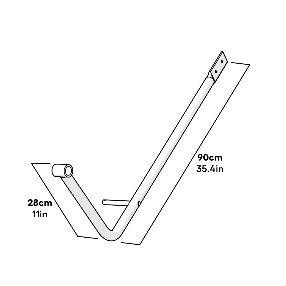 Cube Mk2 Lever Arm Left Assembly Dimensions (064.0043)
