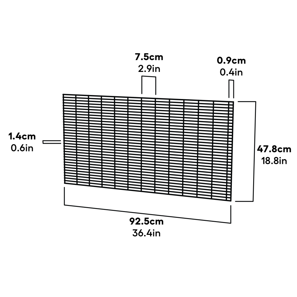 Cube Mk2 Run Panel Frame Side 14mm Dimensions (064.1265)