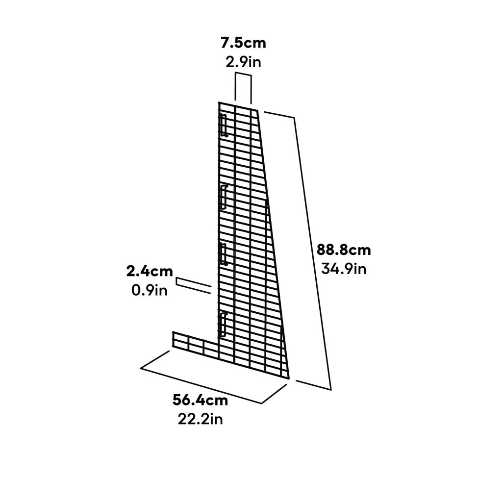 Cube dimensions de la moitié avant du panneau de roulement mk2 (064.1070)