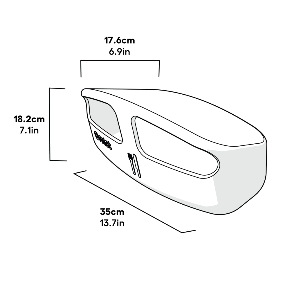 Eglu Cube & pro feeder - grønne dimensioner