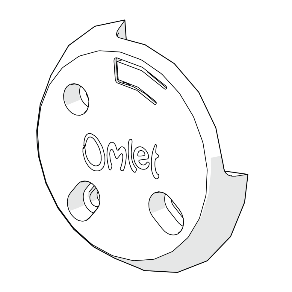 Eglu Cube mk2 låsearm bagdør overtræk (064.1032)