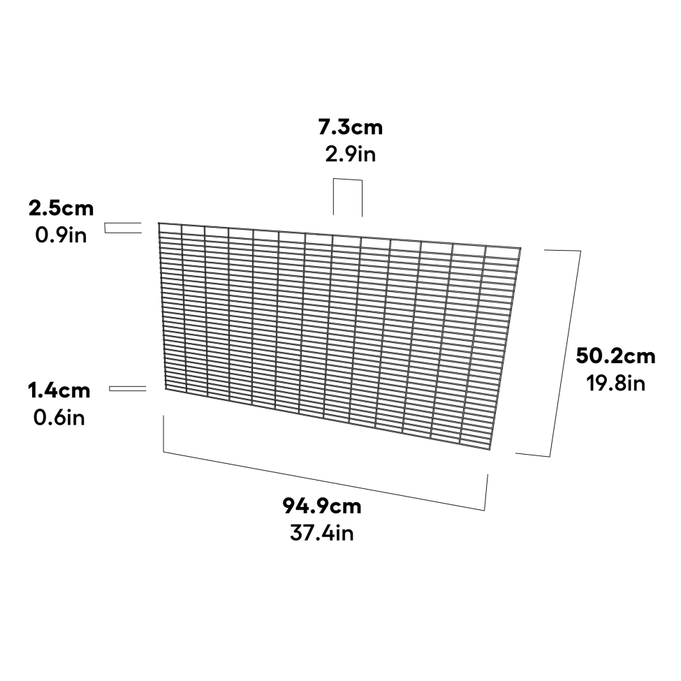 Eglu Cube mk2 & Eglu pro run panel side 14mm dimensions