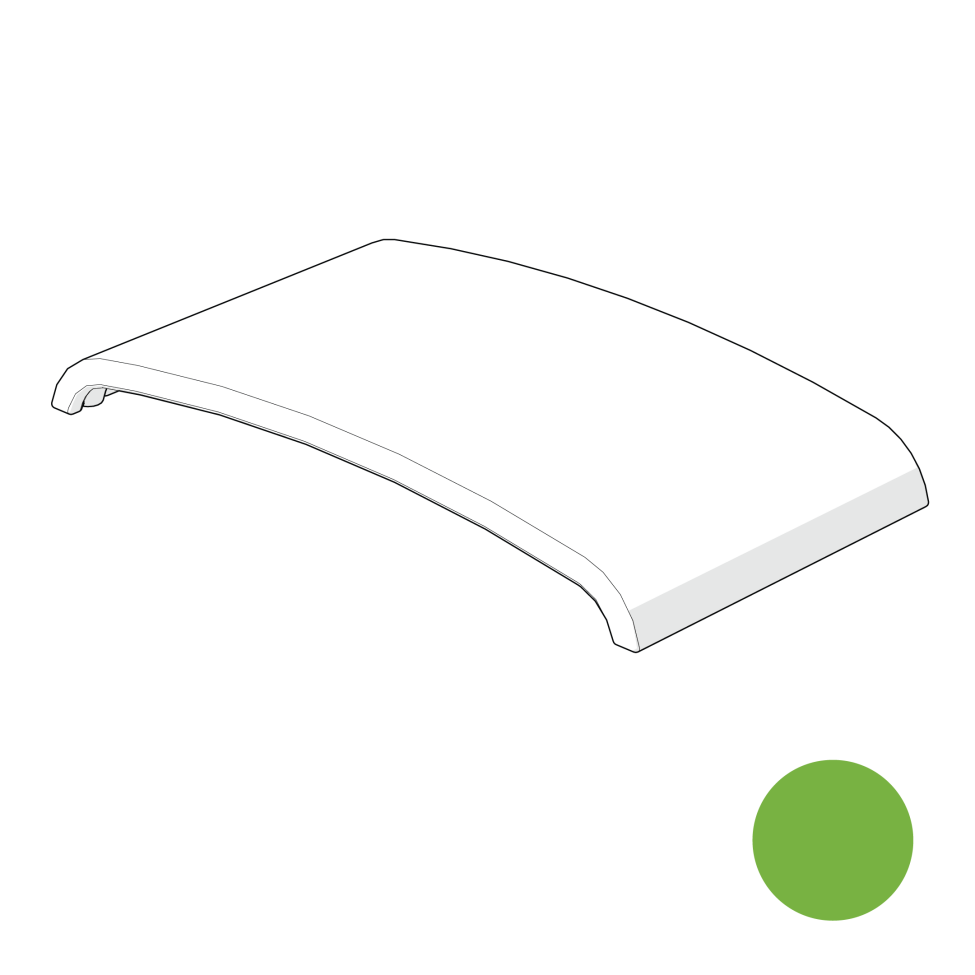 Eglu Cube mk2 roof panel rear assembly - green