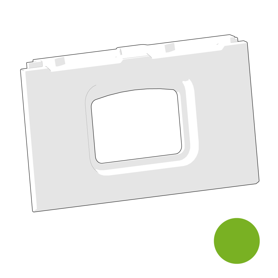 Eglu Cube mk2 side panel left - leaf green