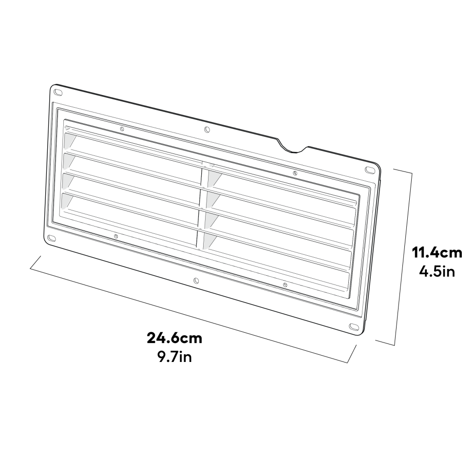 Eglu Cube Mk2 Vent dimensions