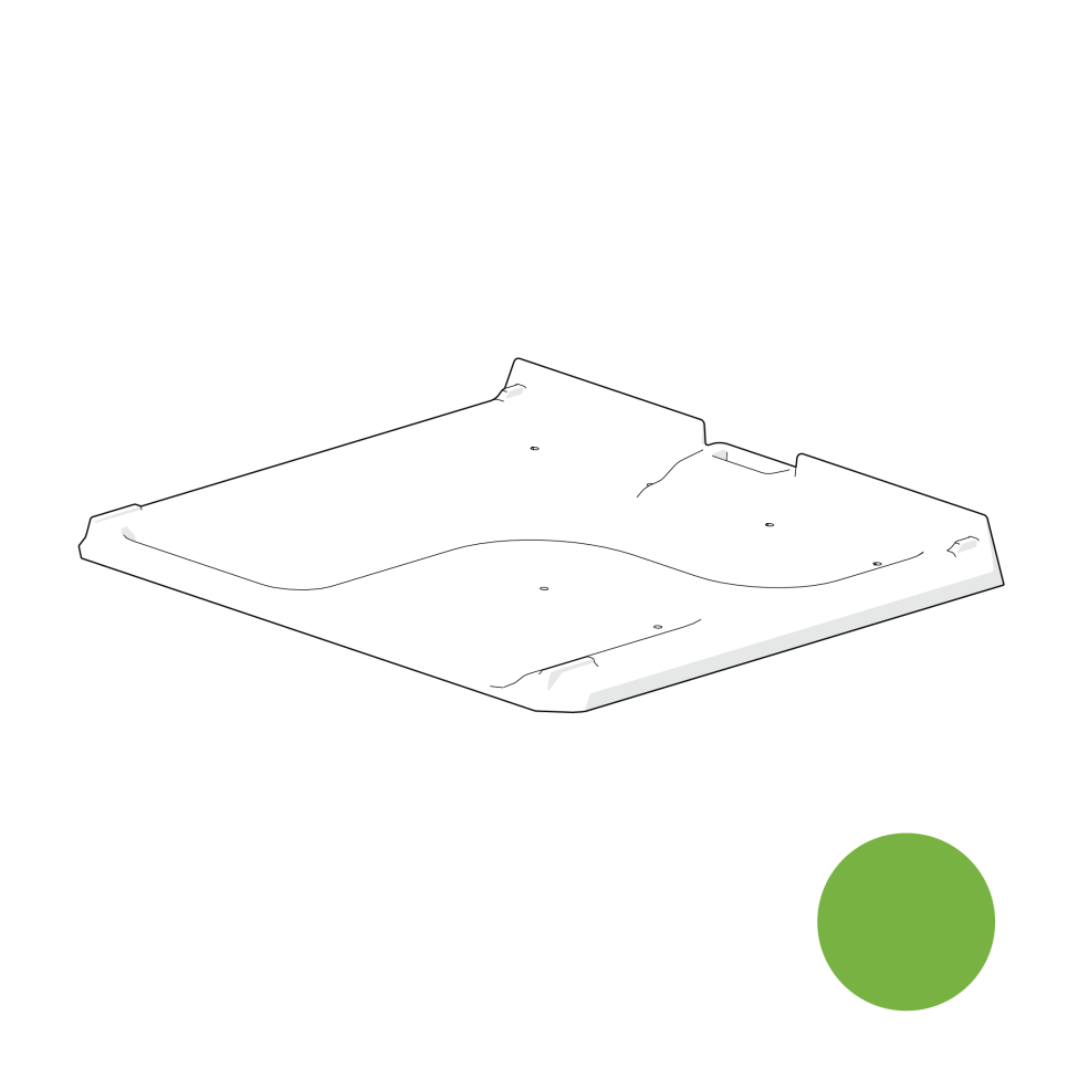 Eglu Go & Eglu Go  plateau à déjections et à litière up - vert feuille