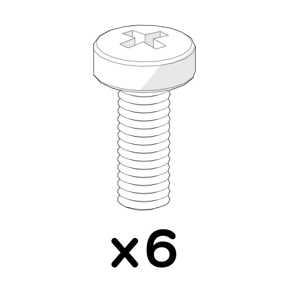 6 stuks m6x16 mm-schroeven