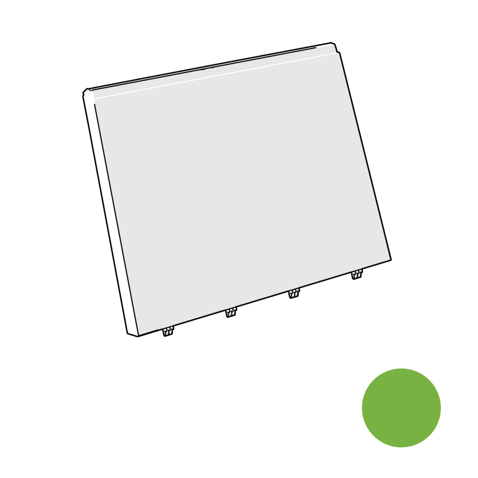 Eglu Go & Eglu Go UP Side Panel Outer Left - Leaf Green