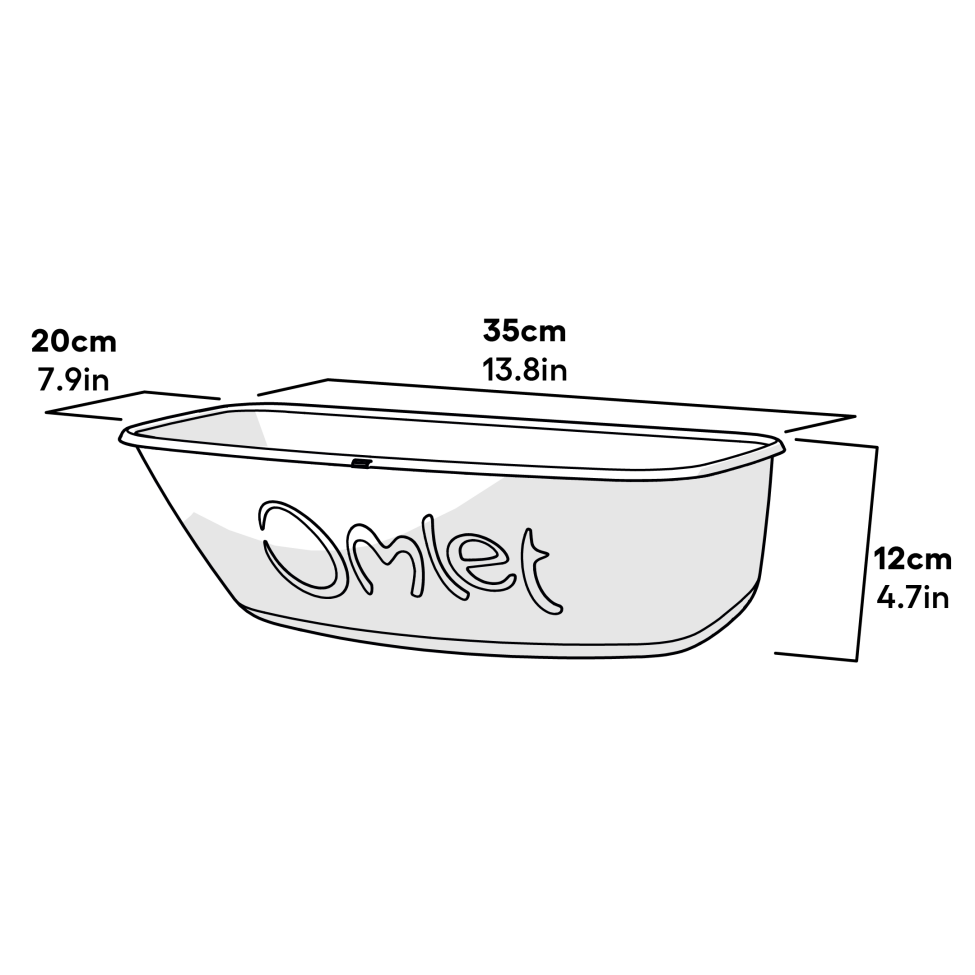 Eglu Go feeder drinker lower leaf green dimensioner (005.0028.0005)