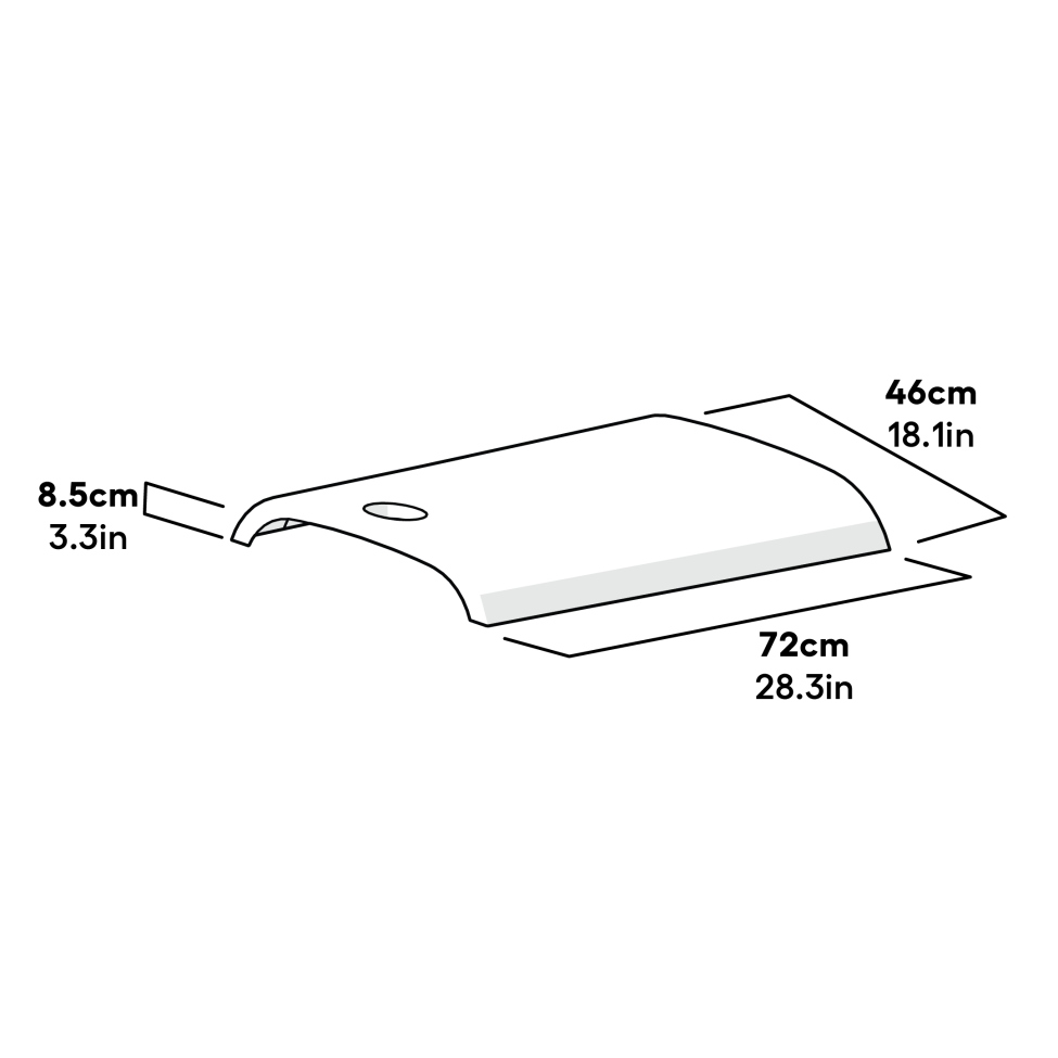 Eglu Go Lid Outer Purple Dimensions (005.0043.0004)