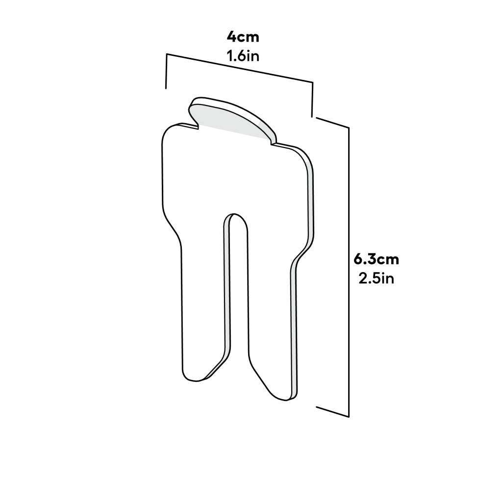 Eglu Go dimensioner på løbstilslutningsbeslag (005.0030)