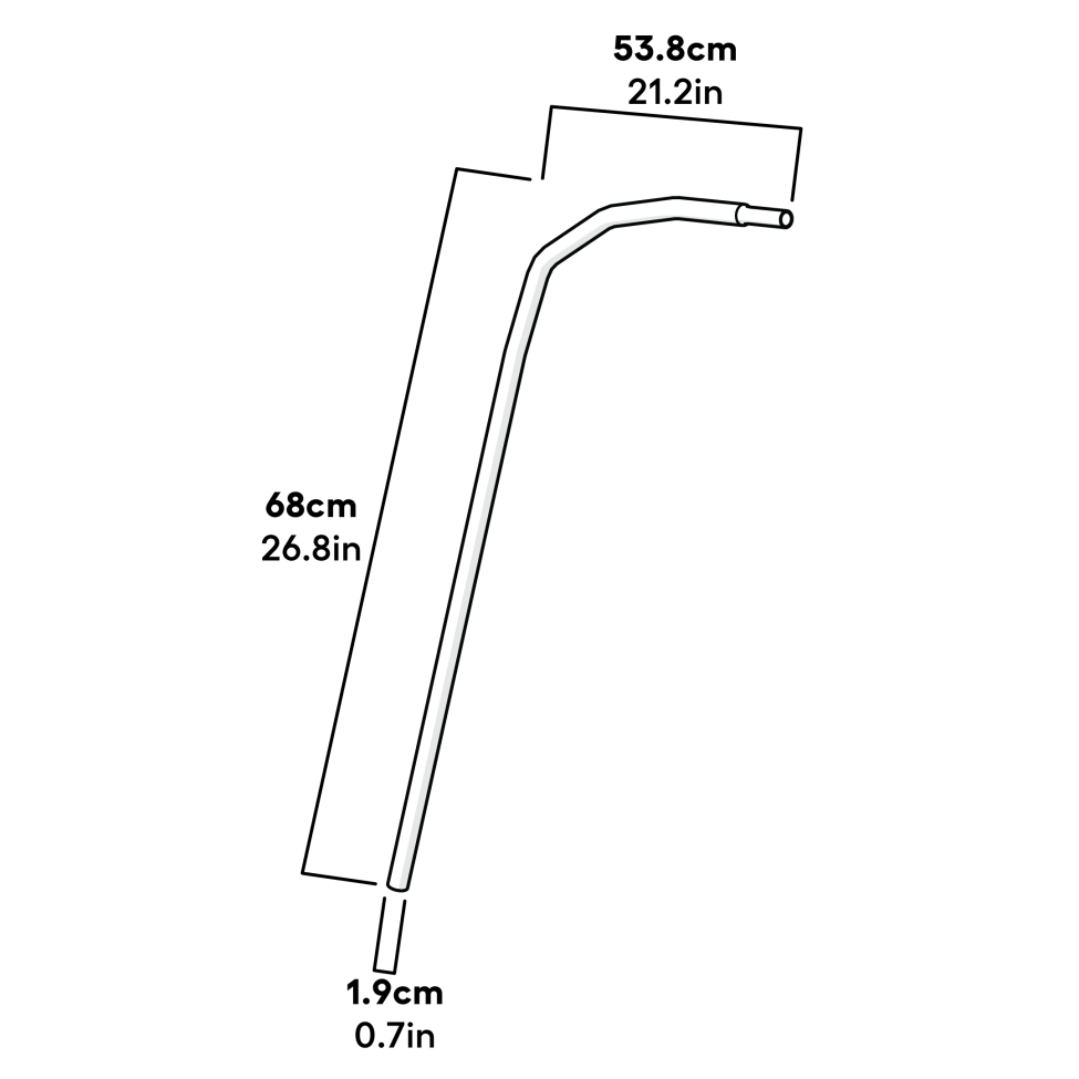 Eglu Go Run Frame Tube Male Dimensions (005.1073)