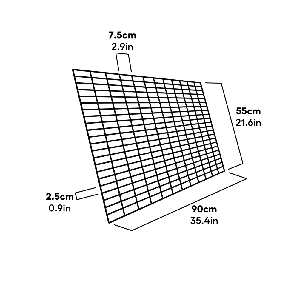 Eglu Go kørepanelets sidedimensioner (005.1050)
