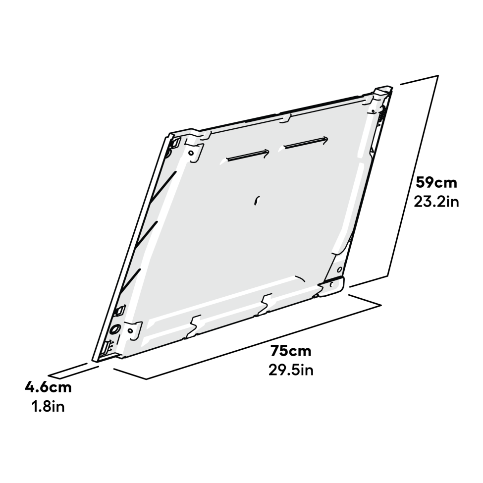 Eglu Go Side Panel Inner Right Assembly Dimensions (005.0070)