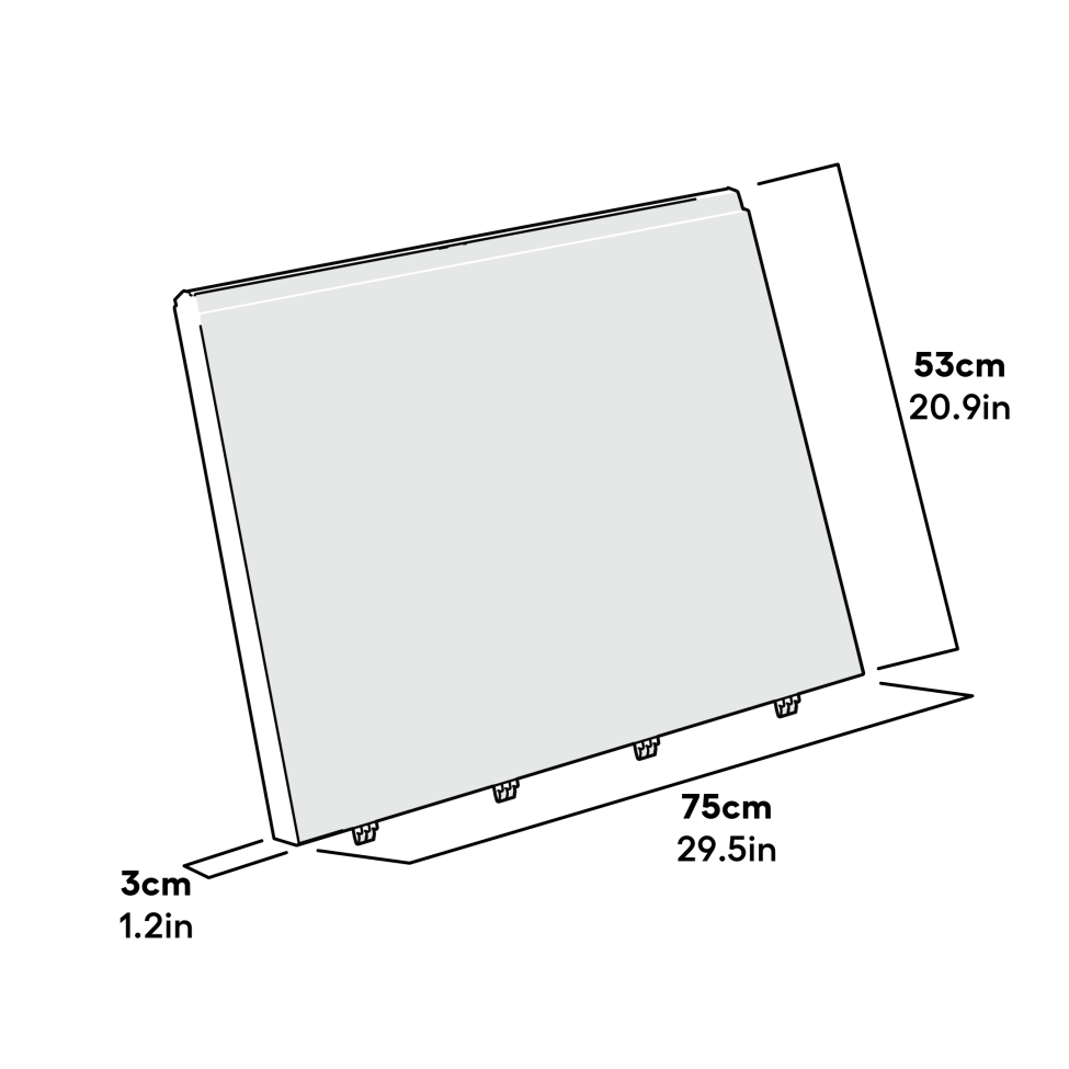 Eglu Go panneau latéral extérieur gauche feuille verte dimensions (005.0007.0005)
