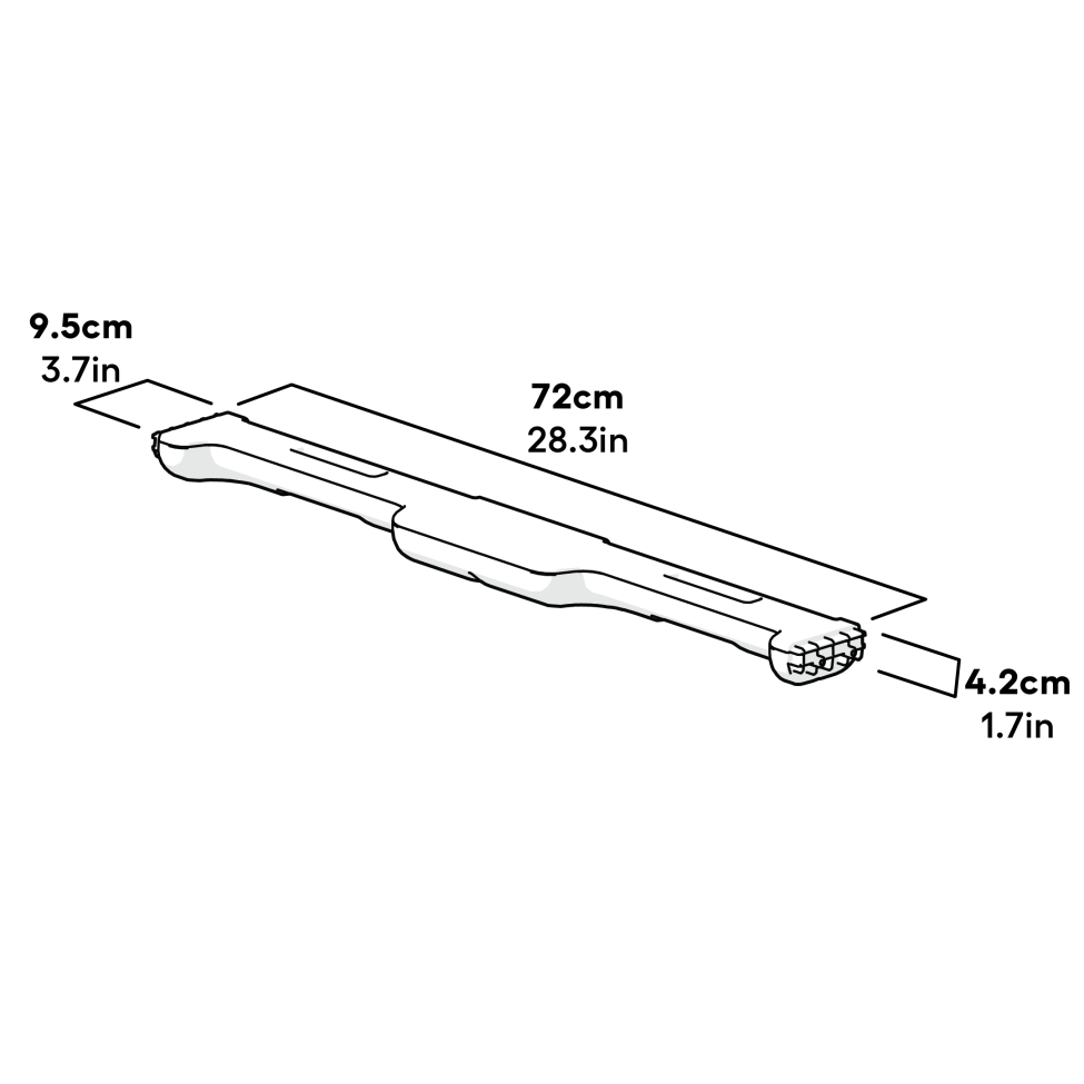 Eglu Go & Eglu Go  up skid bar dimensions (005.0038)