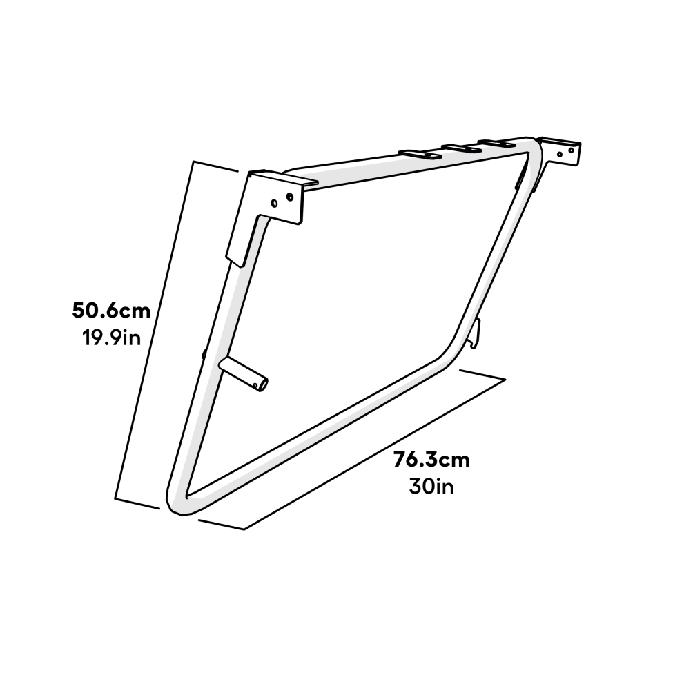 Eglu Go Up Frame Side RH Assy Dimensions (017.0045)