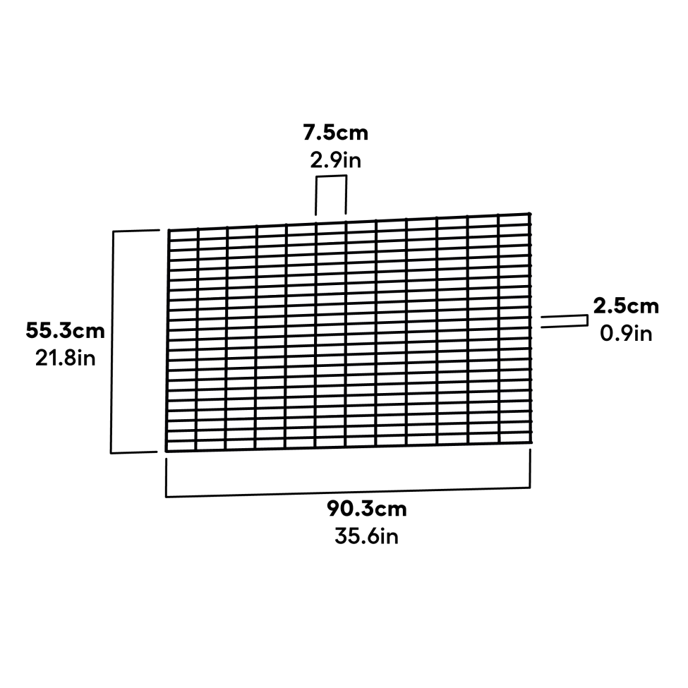 Eglu Go Up Run Panel Side Dimensions (017.1084)