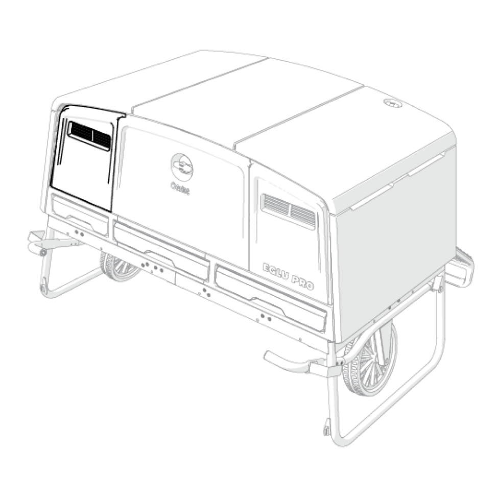 Venstre bagpanel til Eglu Pro (114.0036)