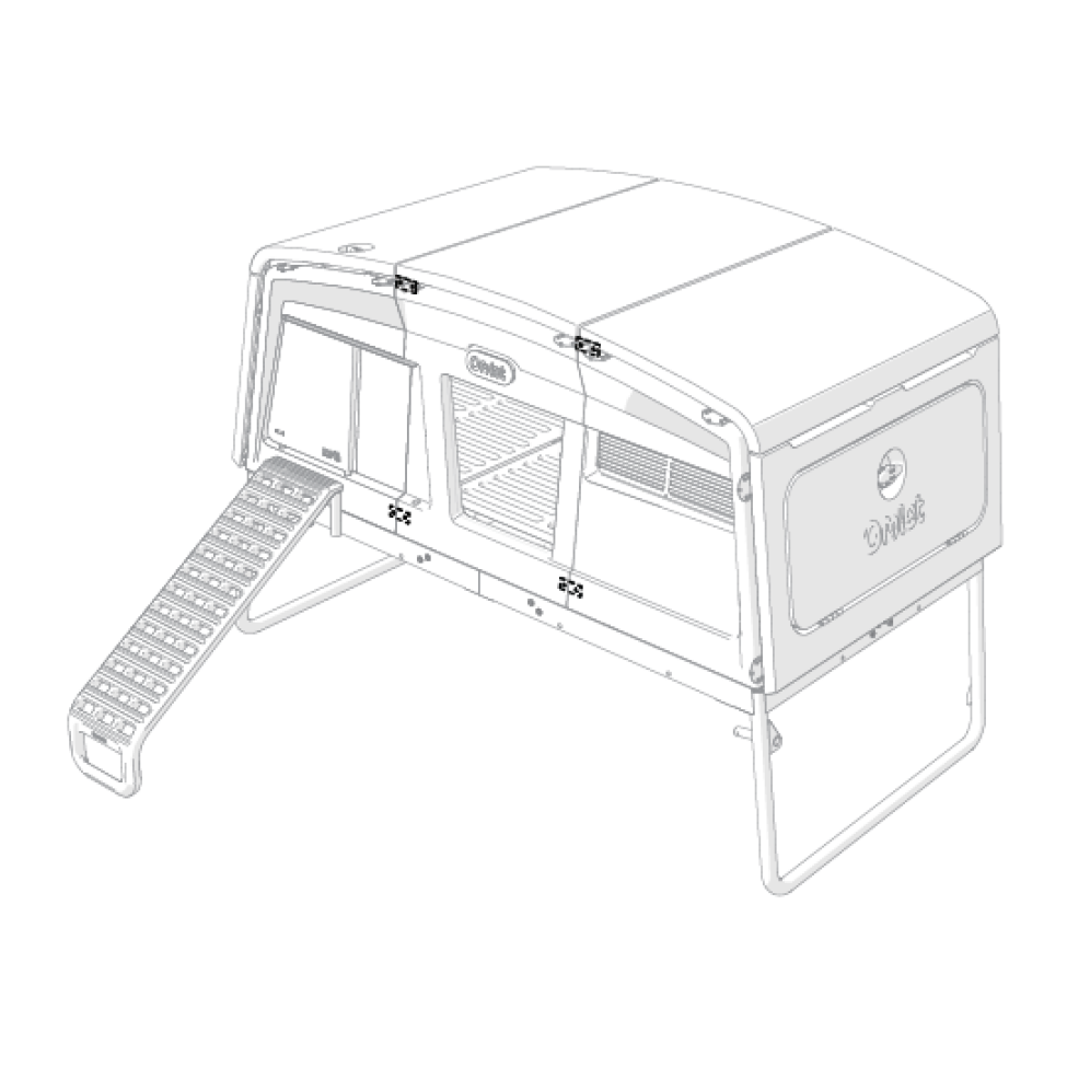 Eglu pro bracket front split (114.1099)