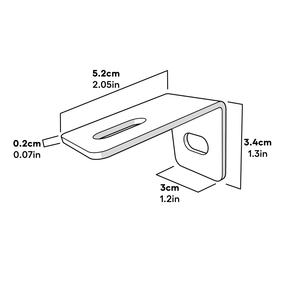 Eglu pro bracket side panel to front face dimensions (114.1096)