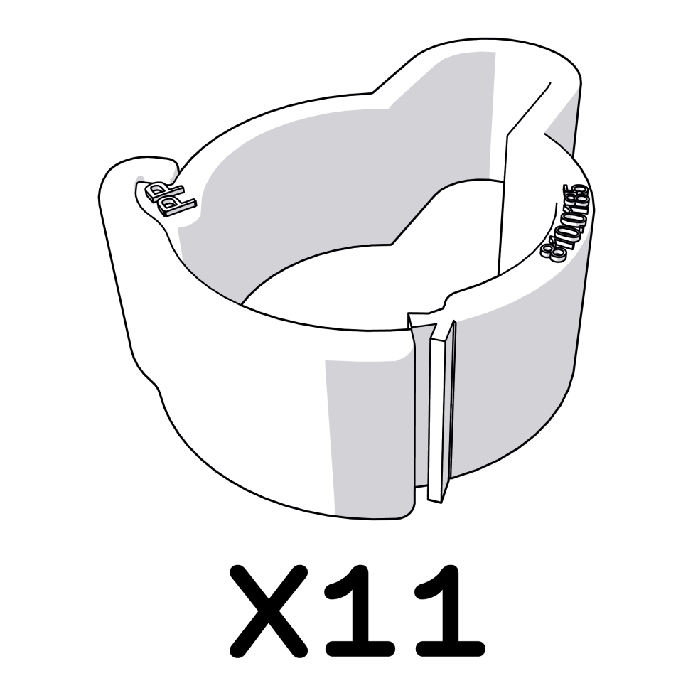 11 Mighty Clips E - Tube Clips 11mm (Bagged) 810.0189.011