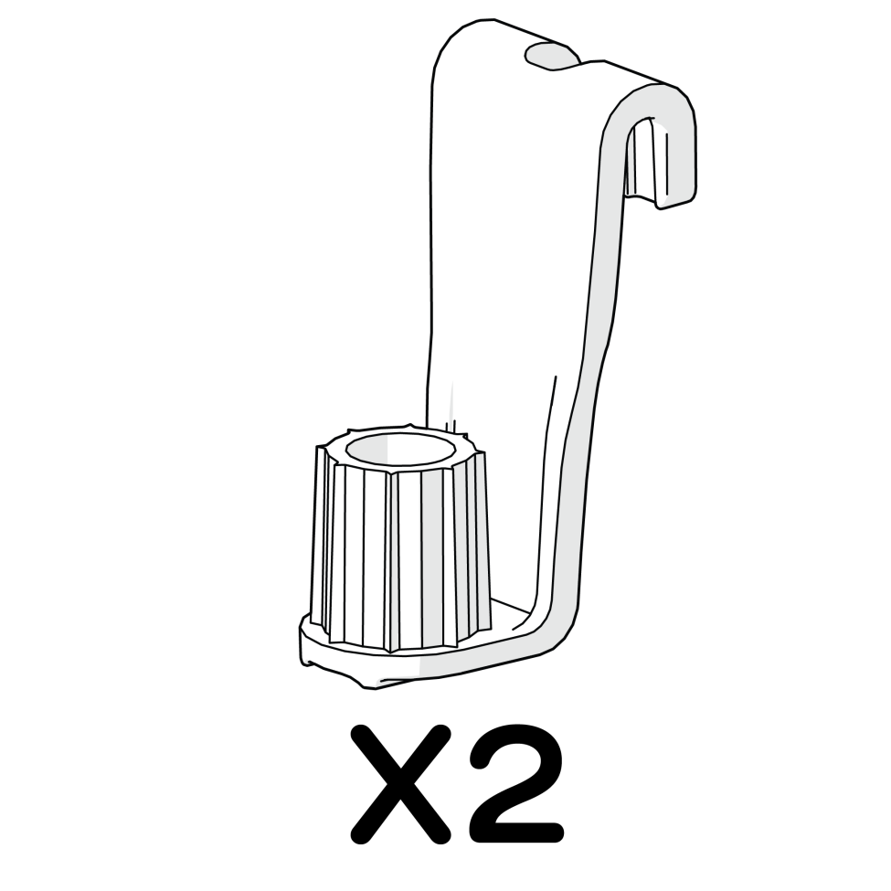 2 Hook-On Tube Bung (Bagged) 810.0210.002