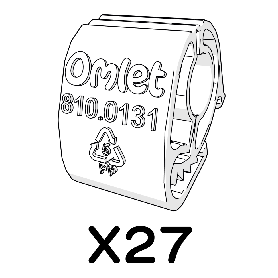 27 Mighty Clip G - Mesh Panel Clip Narrow 11mm (Bagged) 810.0199.027