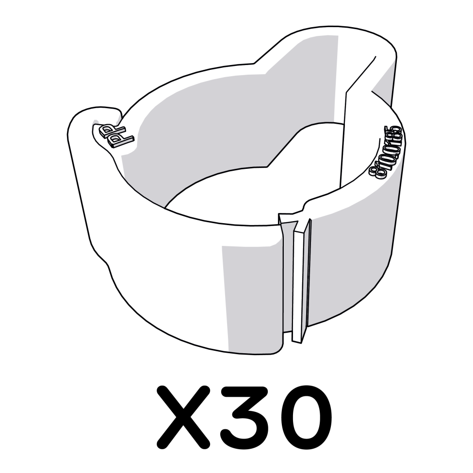 30 Mighty Clips E - Tube Clips 11mm (Bagged) 810.0189.030-01