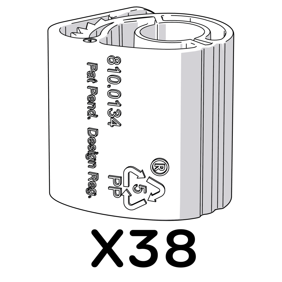 38 Mighty Clips C - Mesh Panel Clips Narrow (Bagged) 810.0139.038