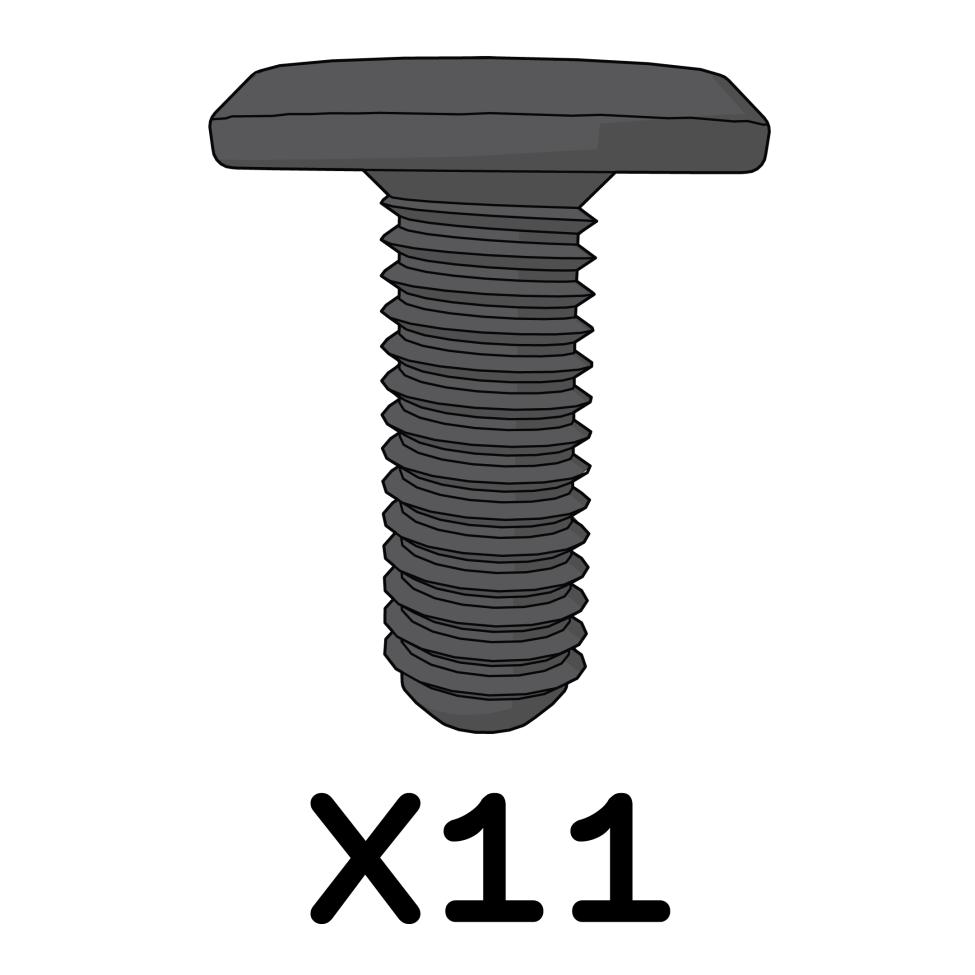 Bolt M6x12mm Black 800.0472 x11