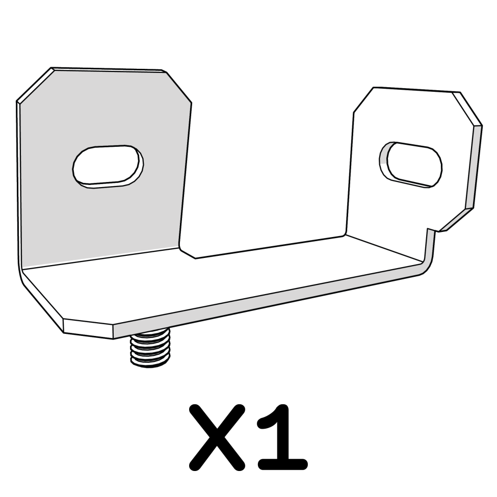 Bracket front and side panel to frame left 114.1101 x1