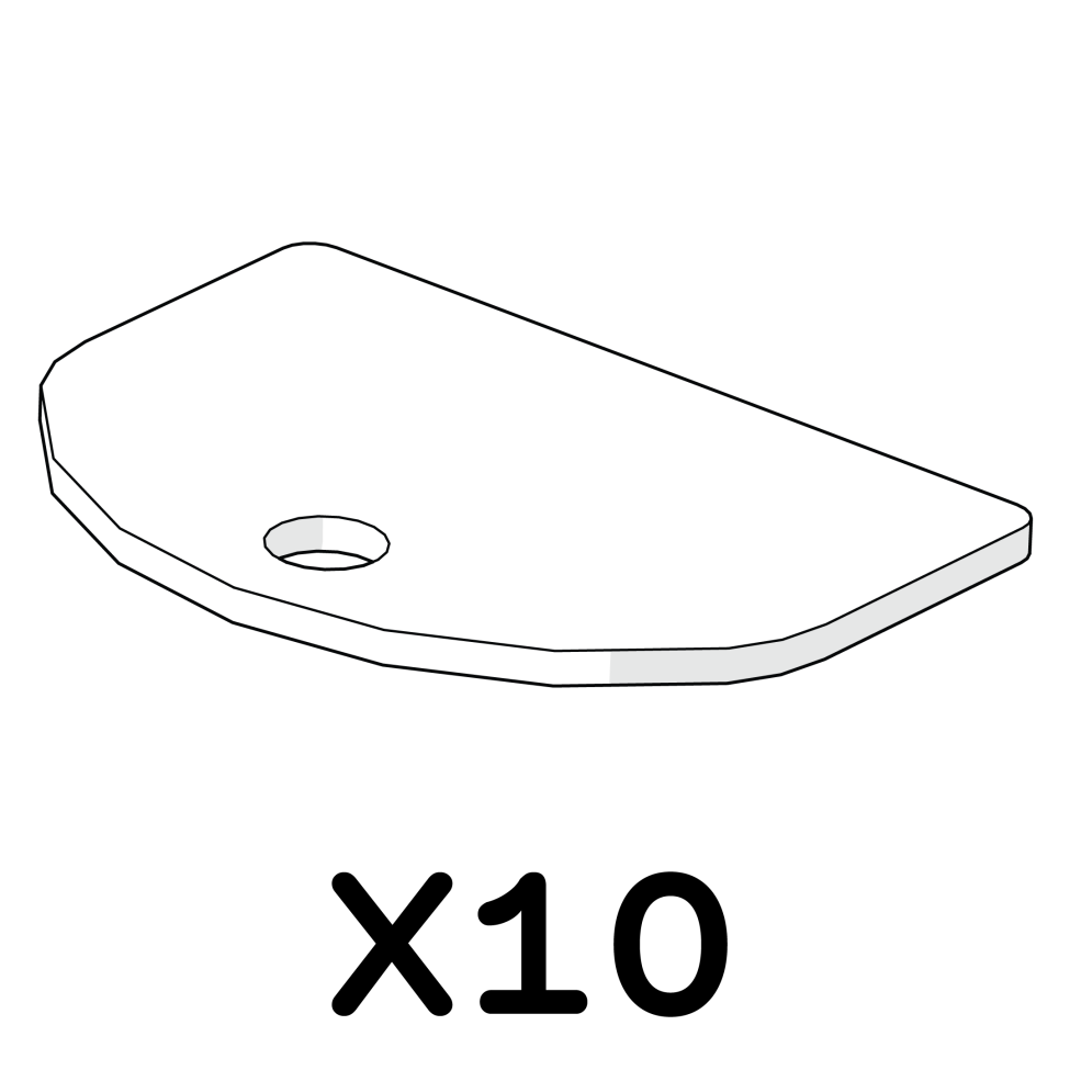 Bracket Plate Front Face to Run 114.1141 x10