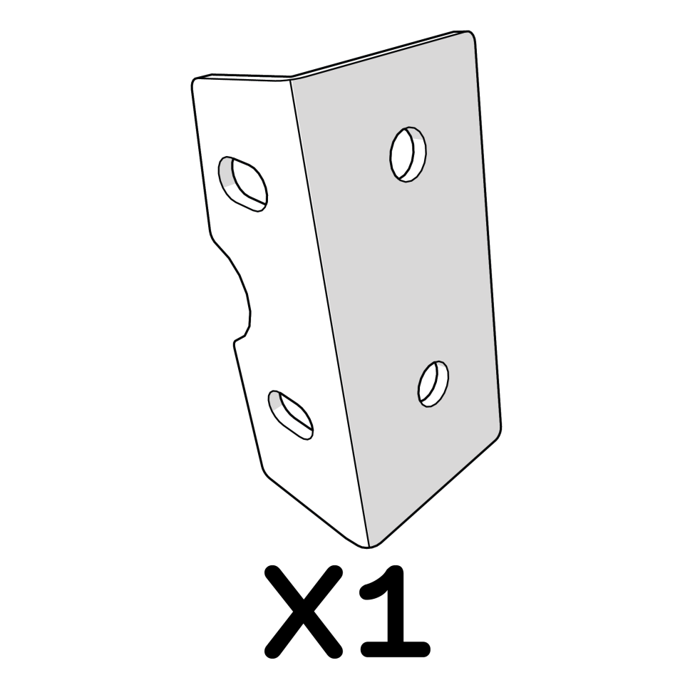 Bracket side panel to back bar bottom left 114.1041 x1