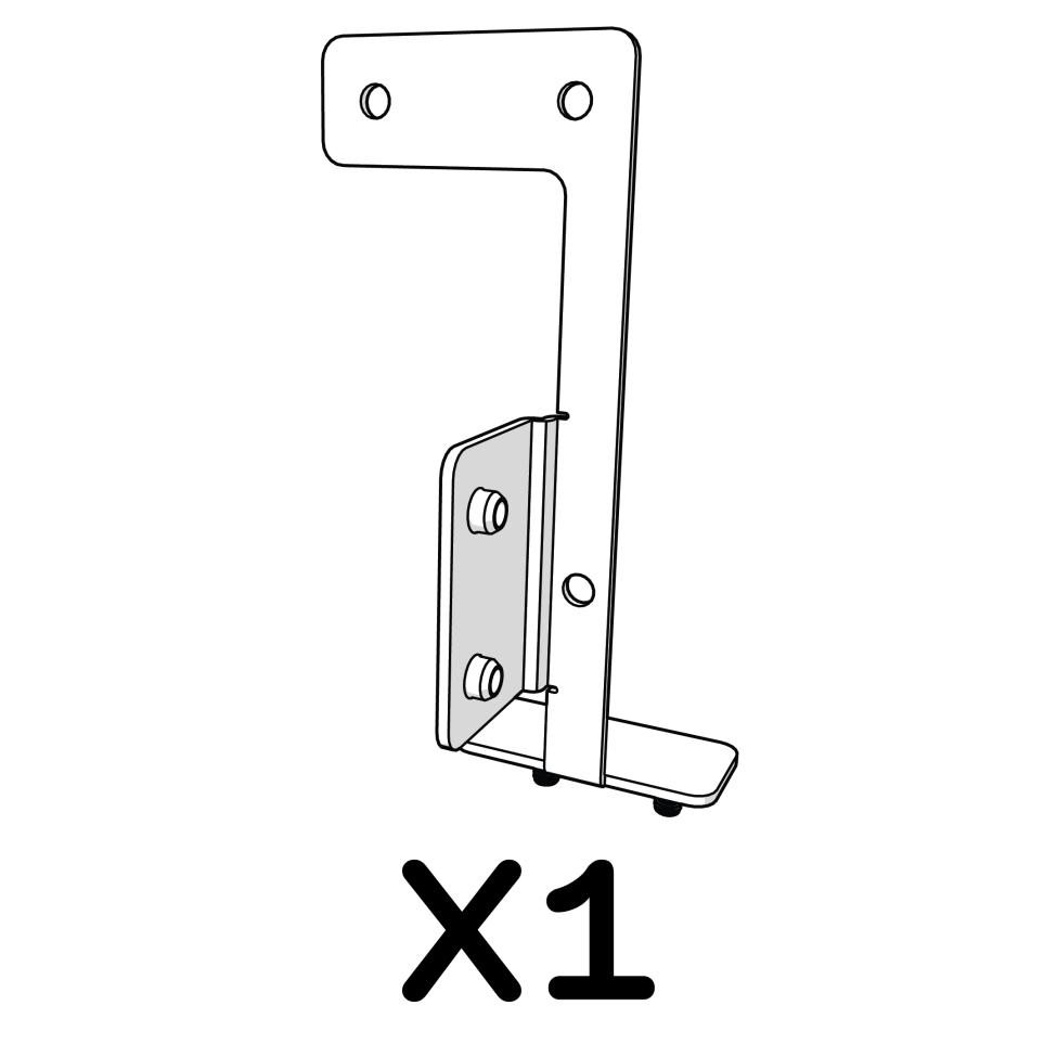 Bracket tray runner to back bar left 114.1128 x1