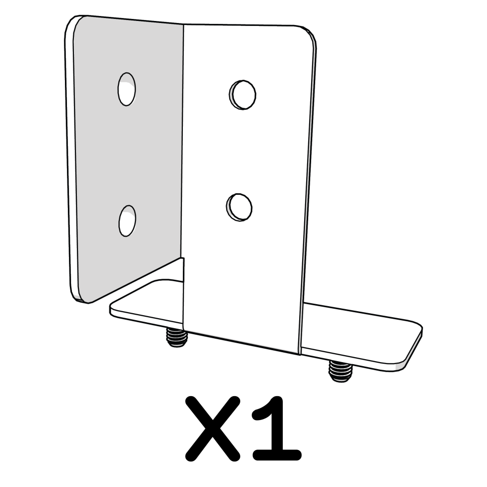 Bracket tray runner to front left 114.1125 x1