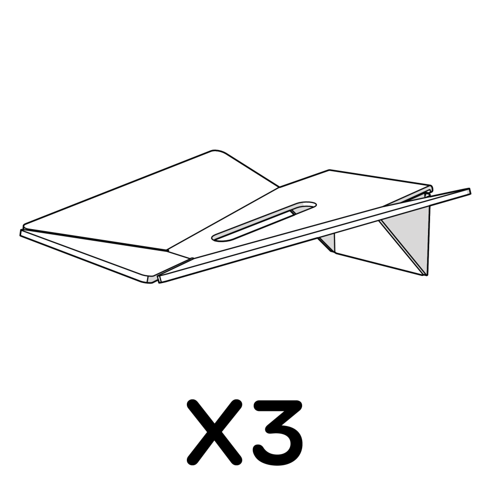 Droppings tray clip cover bracket 064.1162 x3