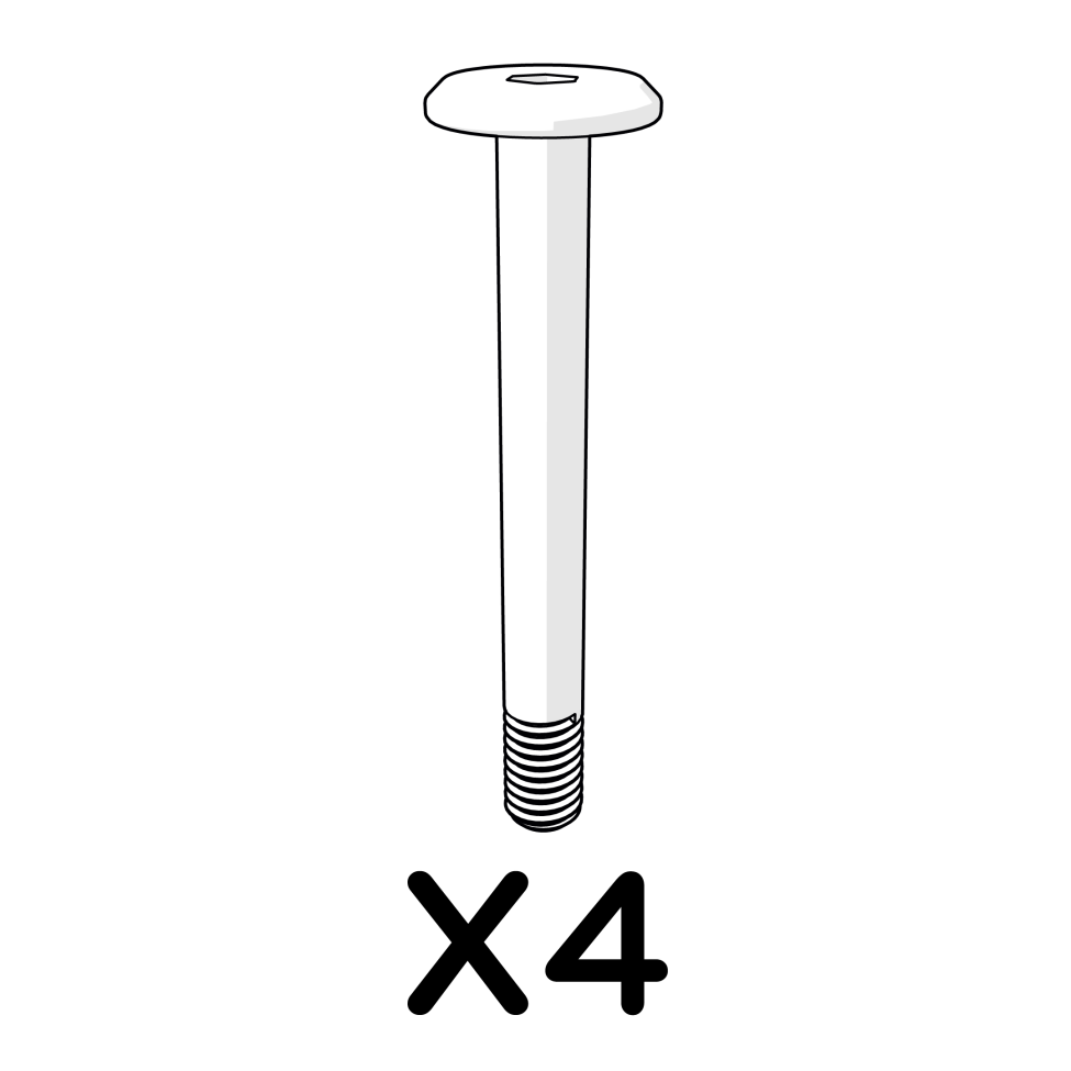M6x54mm Bolt 800.0447 x4