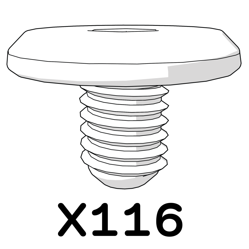 M6 x 8mm Bolt 800.0487 x116