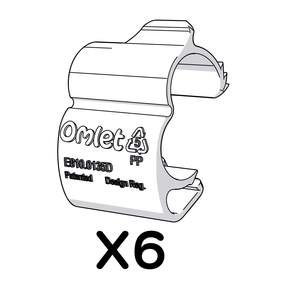 6 Mighty Clips A - Single Run Clips (Bagged) 810.0024.006000