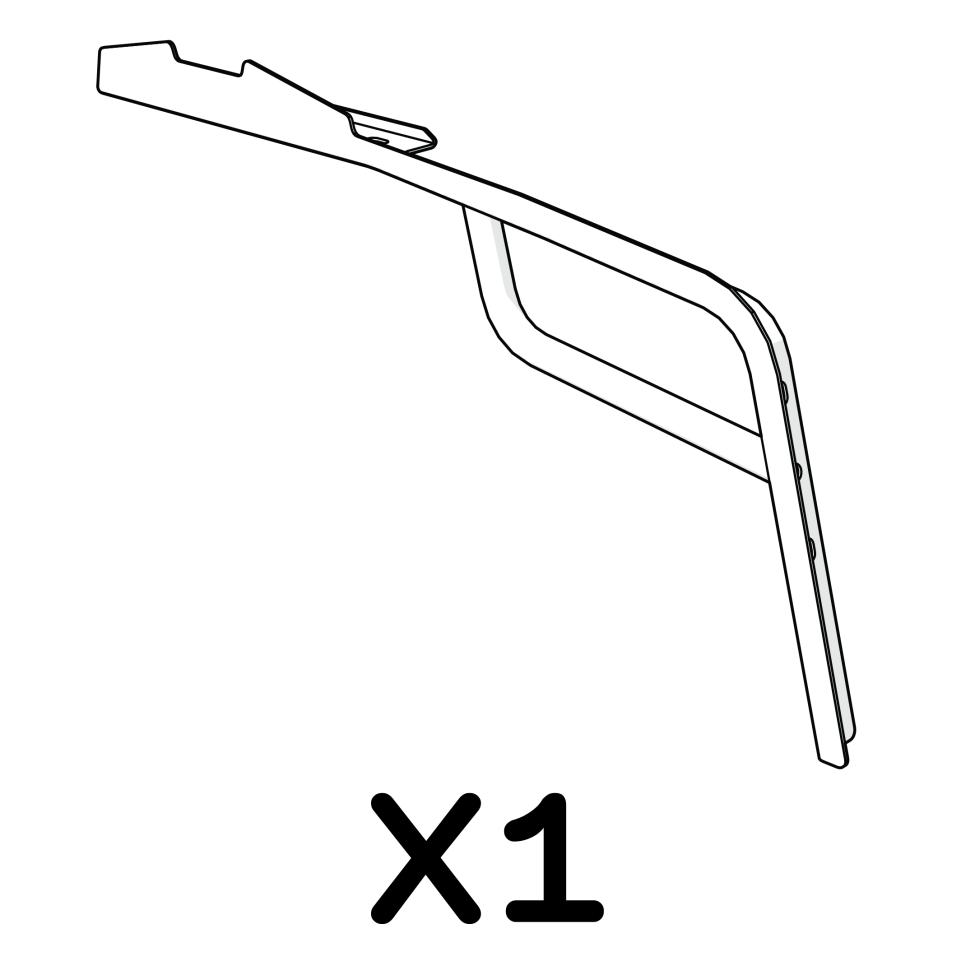 Rear roof support bracket right assembly 114.0063 x1