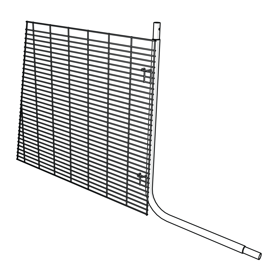 Run Door Frame Bottom Left with Button Clip Assembly (114.0089)