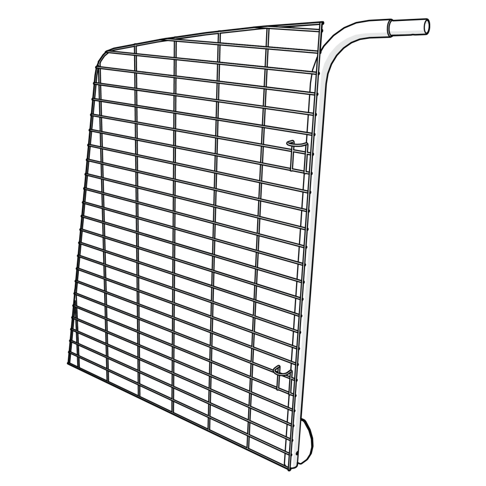 Øverste venstre ramme af dør med klemme til løbegården (114.0091)